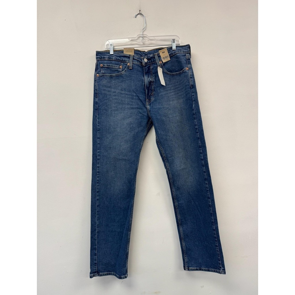 Levis Jeans Mens 34x31 Blue Denim Straight Leg Medium Wash 5 Pocket‎ Classic